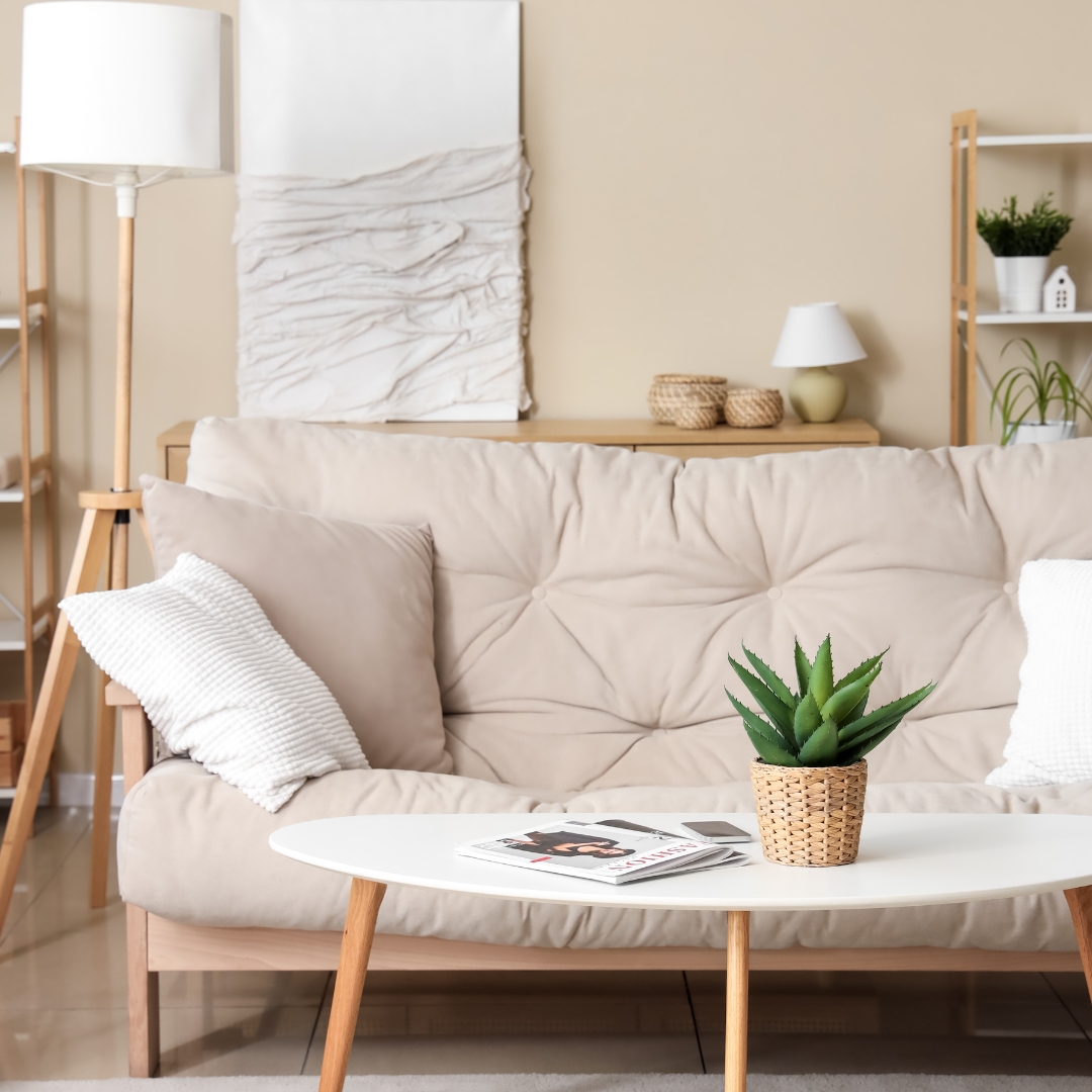 Modern kitchen with warm wood accents